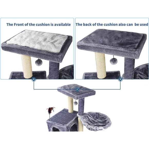Cat Tree has Scratching Toy with a Ball Activity Centre Cat Tower Furniture - Picture 7 of 7